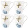 Lenox Butterfly Meadow Hydrangea 4-Piece Porcelain Mug Set, 4 Count ,Pack of 1, Multi