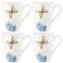 Lenox Butterfly Meadow Hydrangea 4-Piece Porcelain Mug Set, 4 Count ,Pack of 1, Multi