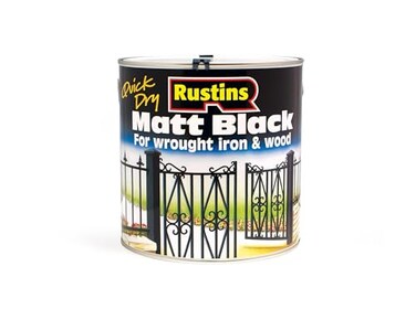 Rustins Quick Dry Matte Black Paint 500ml16.9 Fl. Oz.