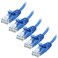 Cable Matters 10Gbps 5-Pack Snagless Thin Cat 6 Ethernet Cable, 5ft, Blue