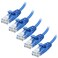 Cable Matters 10Gbps 5-Pack Snagless Thin Cat 6 Ethernet Cable, 5ft, Blue