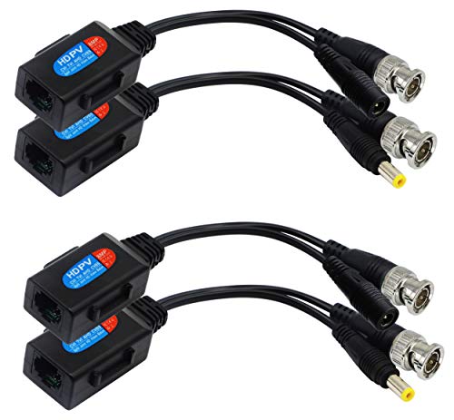 zdycgtime Zdycgtime Balun Hd CAT5 RJ45 To Bnc Video Baluns Transceiver Passive