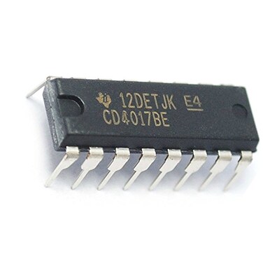 Texas Instruments CD4017BE CD4017 CMOS Decade Counter with 10 Decoded Outs ,Pack of 5