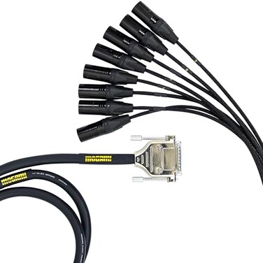 Mogami Gold DB25-XLRM Audio Snake Cable“ Pro Studio Multicore with Rugged Metal Shell, Noise ShieldingEasy ID System ,25 ft