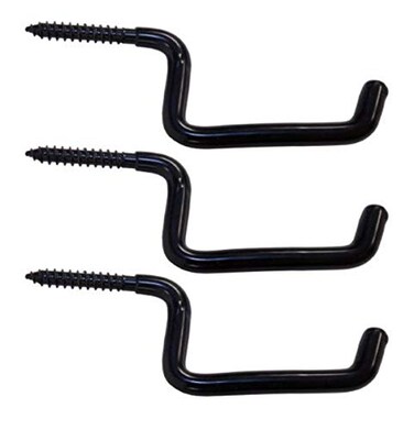 Muddy Big Game Treestands Screw-In Accessory Hook ,3-Pack, One Size, Black