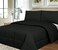 Sweet Home Collection Down Alternative Polyester Comforter Box Stitch Microfiber Bedding - Queen, Black