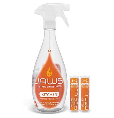JAWS Kitchen Cleaner Kit, Degreaser, Spray BottleRefill Pods, 25oz