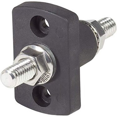 Blue Sea Systems 2203 Term Feed Through Stud 3/8" BLK, Black