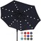 ABCCANOPY Solar Led Patio Umbrella with 32 Lights 9FT,Navy Blue