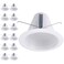 TORCHSTAR 12-Pack 6" Recessed Can Light Trim Self-Flanged, White