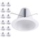 TORCHSTAR 12-Pack 6" Recessed Can Light Trim Self-Flanged, White