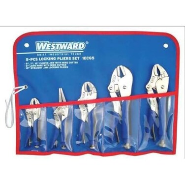 Westward Locking Pliers Set, 5, 6, 7, 10, 10 in, 5 Pc