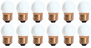 Bulbrite 25 Pack 7.5 Watt S11 Medium Base 130 Volt 2500 Hour Ceramic White Sign or Indicator Lightbulb