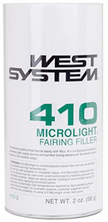 West System 410-2 Microlight Epoxy Filler, 2 ozLightweight, Sands Easily