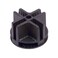 Econoco 4-Way Plastic Connector, Black ,Pack of 100