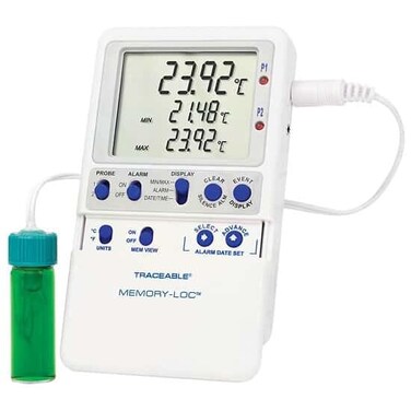 TraceableMemory-Loc„Data Logging Thermometers with Calibration ,1 Probe, Vaccine Bottle Probe
