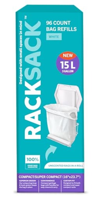 Rack Sack Rolled Bag Refills White 96's