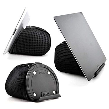 iProp Tablet BedLap Stand; Bean Bag Universal Tablet Holder Compatible with iPad 1/2/3/4, Mini, Air, Pro, Android and Windows Tablets, eReaders ,Black