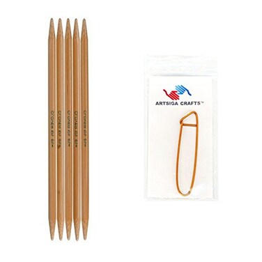 Clover Takumi Bamboo Knitting Needles, Double Pointed, Size 7