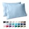 Bare Home Pillowcases Open End ,Standard Set of 2, Light Blue