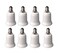 yueton Pack of 8 E12 Candelabra Screw to E26 / E27 Medium Screw Light Bulb Base Socket Adapter Converter