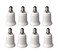 yueton Pack of 8 E12 Candelabra Screw to E26 / E27 Medium Screw Light Bulb Base Socket Adapter Converter