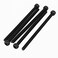 uxcell M4x70mm Fully Thread Hex Socket Head Knurled Cap Screw Bolt Black 5pcs