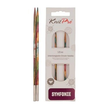 KnitPro Symfonie Interchangeable Circular Needles 5" ,13cm3.25mm