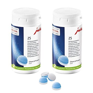 Jura 2-Phase Cleaning Tablets for Fully Automatic Coffee Machines, 50 Count