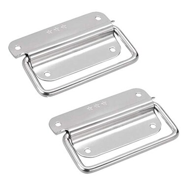 Rannb Chest Handles Stainless Steel Large Size Pull Handles for Toolbox - 2pcs