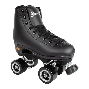Sure-Grip Fame Indoor Rollerskates ,Mens 8 / Womens 9, Black