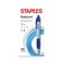 Staples Retractable Ballpoint Pens, Fine 0.7mm, Blue Ink, 12-Pack