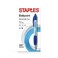 Staples Retractable Ballpoint Pens, Fine 0.7mm, Blue Ink, 12-Pack