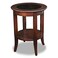 Leick Home Sheldon Round End Table, 18", Chocolate Oak