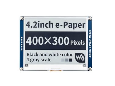 Waveshare 4.2 Inch E-Paper Display Module Kit 400 x 300 Resolution 3.3 V/5 V E-Ink Electronic Screen with Embedded Controller SPI Interface for Raspberry Pi/Jetson Nano/Arduino, Support Full Refresh