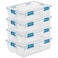 Sterilite Gasket Storage Box with Lids for HomeOffice, 37 Quart, 4-Pack