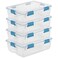 Sterilite Gasket Storage Box with Lids for HomeOffice, 37 Quart, 4-Pack