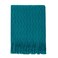 BOURINA Teal Throw Blanket 50x60 Inches Throw Textured Solid Soft Sofa Couch Decorative Knit Blanket