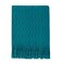 BOURINA Teal Throw Blanket 50x60 Inches Throw Textured Solid Soft Sofa Couch Decorative Knit Blanket