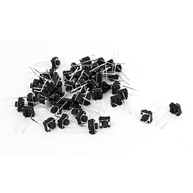 sourcing map uxcell 5 Dip 2 Pin Momentary Push Button Tactile Tact Switches