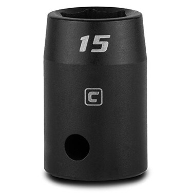 Capri Tools 1/2 in. Drive 15 mm 6-Point Metric Shallow Impact Socket
