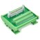 Electronics-Salon DIN Rail Mount Flat Ribbon Cable 0.1" FRC Connector Interface Module, Terminal Block Breakout Board ,IDC40 2x20Pin