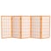 Red Lantern 3 ft. Short Window Pane Shoji Screen - Honey - 5 Panels