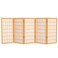 Red Lantern 3 ft. Short Window Pane Shoji Screen - Honey - 5 Panels