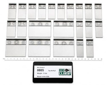 MO-CLAMP 0805 Tac-N-Pull Pull Plate Kit, 20 Reusable Weld-On Plates