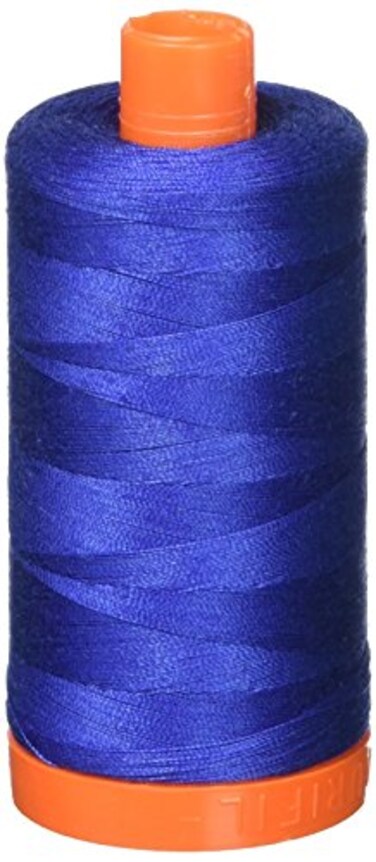 Aurifil A1050-2740 Solid 50wt 1422yds Dark Cobalt Mako Cotton Thread