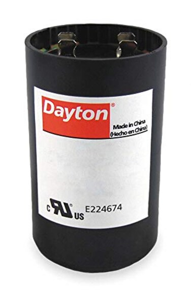 Dayton Motor Start Capacitor, 540-648 MFD, Round, Plastic
