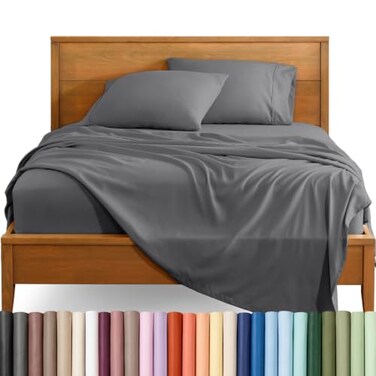 Bare Home Full Sheet Set - 1800 Ultra-Soft ,Full, Grey