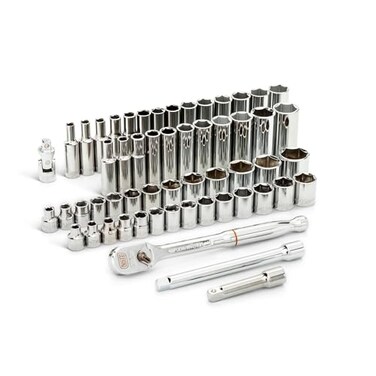 GEARWRENCH 56 Pc 3/8" Dr 6 Pt 120XP„SAE/Metric Mechanics Tool Set80550P