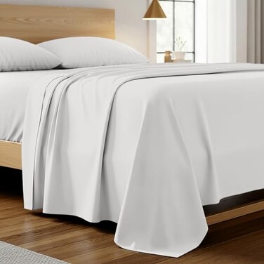 Mellanni Queen Size Flat Sheet - Iconic Collection Bedding